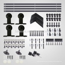 desvío de acero al carbono deslizamiento granero kit de pista de hardware de la puerta de madera